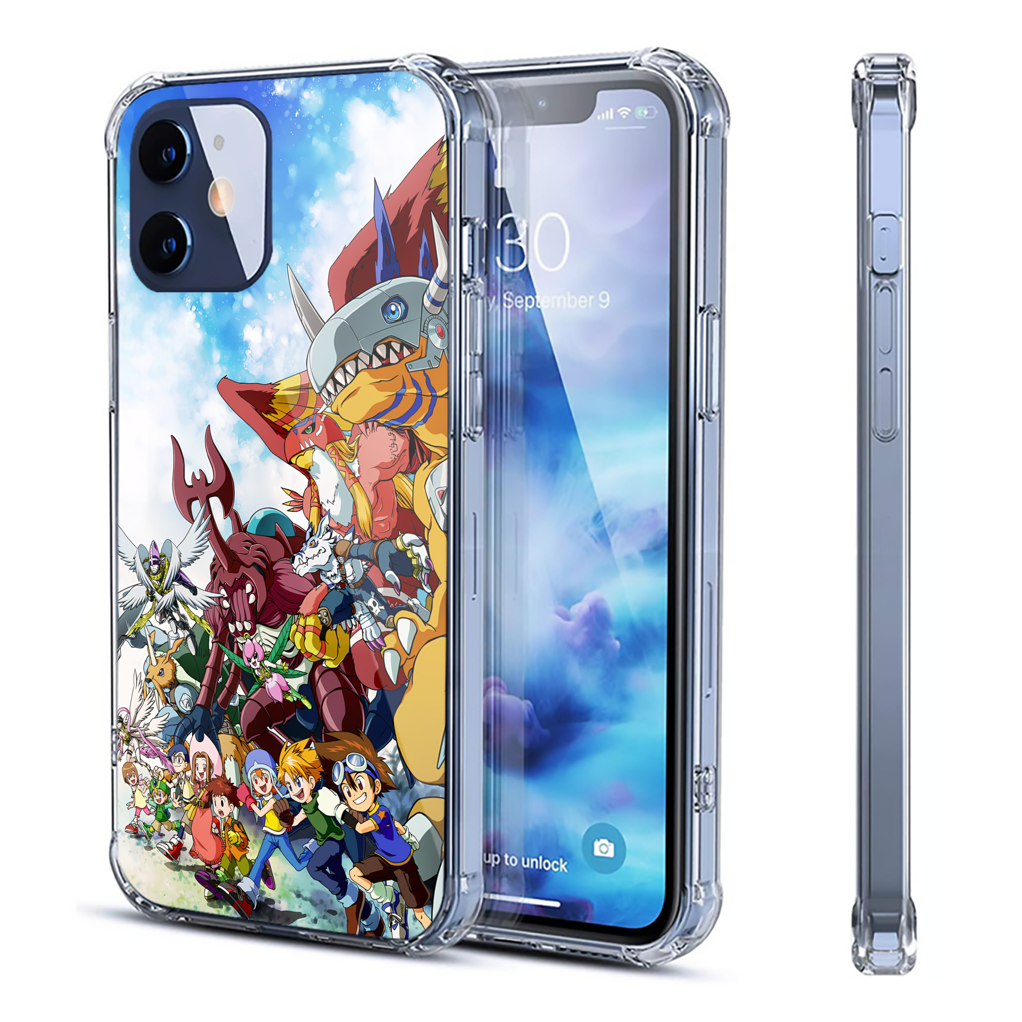 （画像用） Digimon デジタルモンスター/デジモン 【iPhone 12シリーズ対応】透明スマホケース（クリアソフトケース）